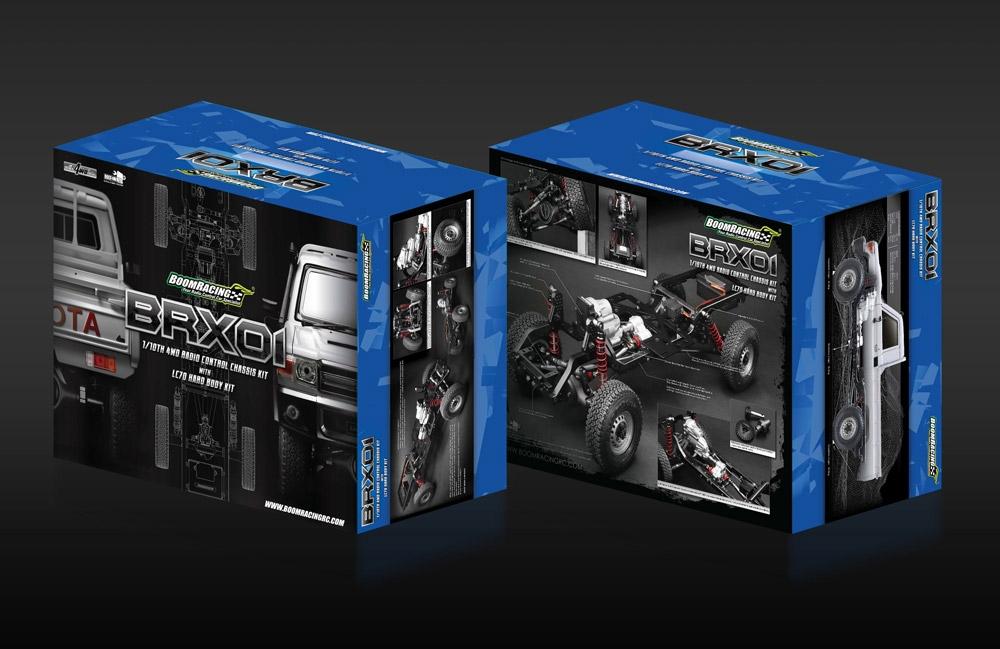 Boom Racing BRX01 1/10 4WD Radio Control Chassis Kit w/ Killerbody LC70 Hard Body Kit Set BR8002
