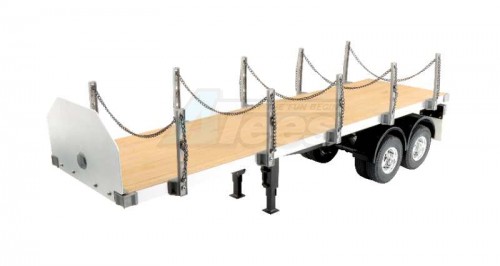 Hercules Hobby 2-Axle Flatbed Semi-Trailer Kit For 1/14 RC Tamiya Freightliner Cascadia Evolution Truck