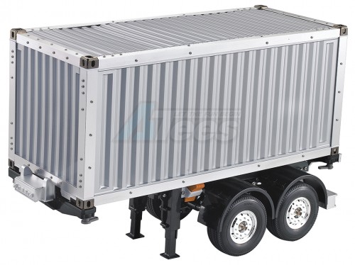 Hercules Hobby Tamiya Tractor Truck Trailer 1/14 Scale 2 Axle 20 Foot Container Semi-Trailer