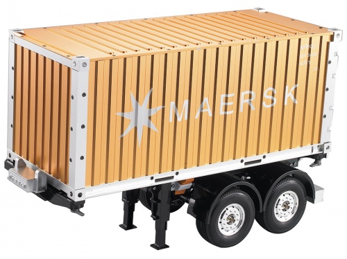 Hercules Hobby 20 Foot CNC Aluminum Container For 1/14 RC Tamiya Freightliner Cascadia Evolution Truck (Pre-assembled)