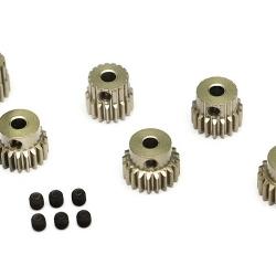 Miscellaneous All Steel Pinion Gear Combo Set (48P 16T-21T) - 6 Pcs by Boom Racing