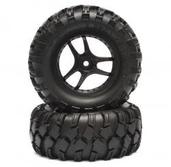 Miscellaneous All Crawler Tire set 90mm K1(Black) 3 Spoke Wheel Black by Boom Racing