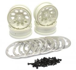 Miscellaneous All KT1.9 Wheels Hex: 12mm  For Jeep Axial Tamiya 4WD (4pcs) White by Boom Racing