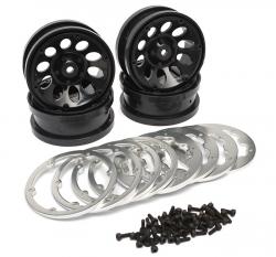 Miscellaneous All KT1.9 Wheels Hex: 12mm  For Jeep Axial Tamiya 4WD (4pcs) Black by Boom Racing