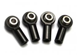 Miscellaneous All Aluminum M3 Rod Ends Steel Pivot Balls (4pcs) Black by Team Raffee Co.
