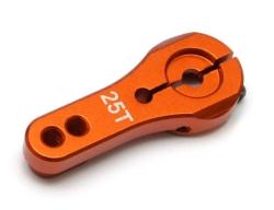 Miscellaneous All Aluminum Servo Horn (25T) for Futaba Savox Orange by Boom Racing