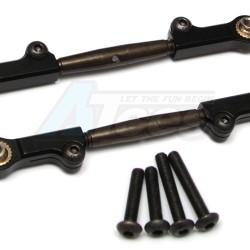 Axial Yeti Spring Steel Upper Anti-Thread Tie Rod With Aluminium Ends - 1Pair Set Black by GPM Racing