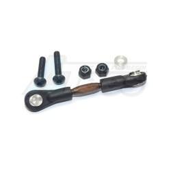 Axial Yeti Aluminium Adjustable Servo Tie Rod With Black Plastic Ends - 1Pc by GPM Racing