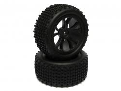 Miscellaneous All 1/10 Buggy 10-spoke Tire Set - Rear(1 Pair) Black by Boom Racing