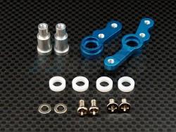 Tamiya TA02 Aluminum Steering Assembly Set Blue by GPM Racing