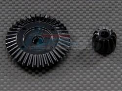 Axial Yeti Steel Front Bevel Gear - 2Pcs Black by GPM Racing