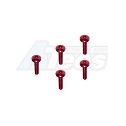 Tamiya Mini 4WD M2 x 10 Scoket Buttom Screw (Red) by 3Racing