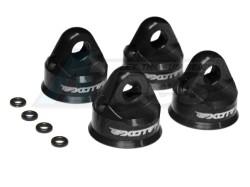 Team Durango DEX210 Big Bore Shock Caps (4) Black by EXOTEK Racing