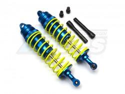 Team Losi Aftershock Aluminum Front/rear Adjustable Dampers With Dust-proof Black Plastic Cover & Delrin Collars- 1pr Set Blue by GPM Racing