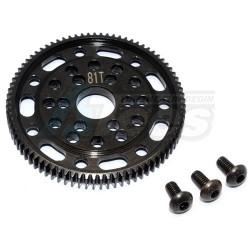 Axial SCX10 Steel #45 Spur Gear 48 Pitch 81T - 1Pc Set Black by GPM Racing