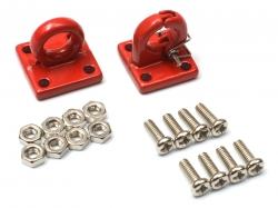 Miscellaneous All 1/10 Scale RC Aluminum Tow Recovery Point Set (Red) by Boom Racing