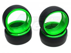 Miscellaneous All 1/10 Double Color Drift Tire D5G-PP0366G (4 pcs) - Green by Correct Model