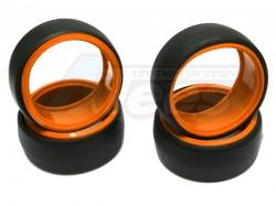 Miscellaneous All 1/10 Double Color Drift Tire D5Y-PP0366Y (4 pcs) - Orange by Correct Model