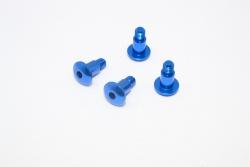 Tamiya GF-01 Aluminium King Pin (5Mmx6.2Mmxm4) - 4Pcs (For Gf01 / Ta01 / Ta02 / Ta03 / Tl01) Blue by GPM Racing