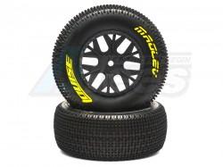 Team Associated SC10 4x4 Louise 1/10 SC-MAGLEV Performance Short Course Tires Soft / Black Rim / Mounted by Louise RC