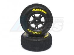 Team Associated SC10 Louise 1/10 SC-MAGLEV Performance Short Course Tire Soft / Black Rim (Rear) / Mounted by Louise RC