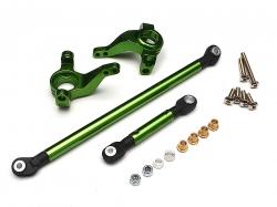 Axial SCX10 Aluminum Steering Block & Linkage (1 Pair) Green by Team Raffee Co.