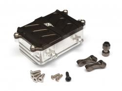 Axial SCX10 Aluminum Receiver Box - 1 Pc Gun Metal [RECON G6 The Fix Certified]  by Boom Racing