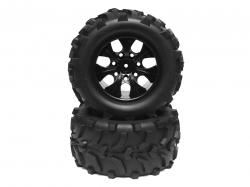 Miscellaneous All 2 In 1 1/10 Monster Truck Wheel & Tire Set 7 Spoke Patter C by Team Raffee Co.