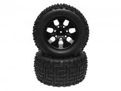 Miscellaneous All 2 In 1 1/10 Monster Truck Wheel & Tire Set 7 Spoke Patter D by Team Raffee Co.
