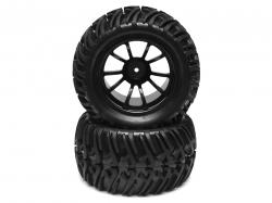 Miscellaneous All 2 In 1 1/10 Monster Truck Wheel & Tire Set 10 Spoke Patter A by Team Raffee Co.