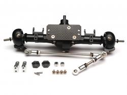 Axial SCX10 Complete Aluminum Front Axle for SCX-10 AX10 Black by Team Raffee Co.