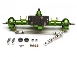Axial SCX10 Complete Aluminum Front Axle for SCX-10 AX10 Green by Team Raffee Co.