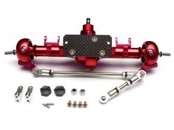 Axial SCX10 Complete Aluminum Front Axle for SCX-10 AX10 Red by Team Raffee Co.