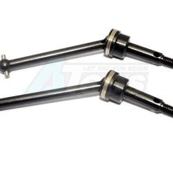 Tamiya M1025 Hummer Steel Front/Rear CVD Shaft (43MM) - 1Pair Black by GPM Racing