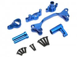 Axial Yeti Aluminum Steering Bellcrank Set (6 Pcs) Blue by Boom Racing