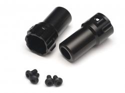 Axial SCX10 Aluminum Rear Axle Lock-out - 2 Pcs Black by Boom Racing