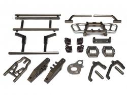 Axial Wraith Aluminum Chassis Upgrade Combo Set With Tool Box Gun Metal by Boom Racing