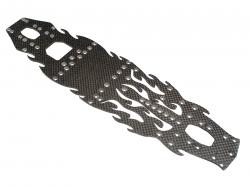 3Racing Sakura D4 AWD 3mm Carbon Fiber Flexible Performance Main Chassis Plate Black by Boom Racing