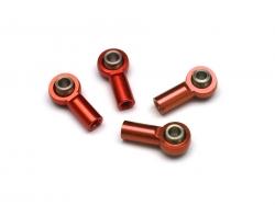 Miscellaneous All Aluminum M3 Rod Ends Steel Pivot Balls (4pcs) Red by Team Raffee Co.