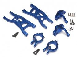 Axial Yeti Axial Yeti Performance Combo Package A With Tool Box (Steering Knuckle,Front Steering Knuckle Caster Blocks,Front Control Arms Set) Blue by Boom Racing