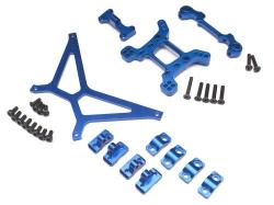 Axial Yeti Axial Yeti Performance Combo Package E With Tool Box (Shock Tower,Front Body Mount Base,Front Bumper Mount Base,Battery Holder Strap) Blue by Boom Racing