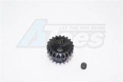 Axial Yeti Steel #45 Pinion Gear 32 Pitch 20T - 1Pc Set Black by GPM Racing