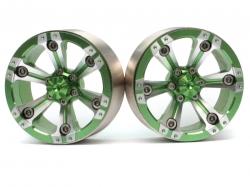 Miscellaneous All CHROMA™ 1.9 High Mass Beadlock Aluminum Wheels Spoke-6 (2) Style A Green [RECON G6 The Fix Certified]  by Boom Racing