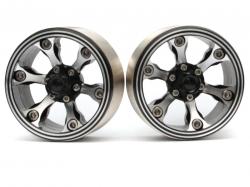 Miscellaneous All CHROMA™ 1.9 High Mass Beadlock Aluminum Wheels Spoke-6 Style C (2) Black [RECON G6 The Fix Certified]  by Boom Racing