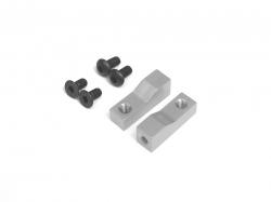 3Racing Sakura D4 AWD Aluminum Upper Servo Mount for Sakura D4 Rear & AWD Silver by Boom Racing