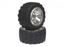 Traxxas Revo Dual-5 Spoke Aluminum Wheel & Tire set (2) by Team Raffee Co.