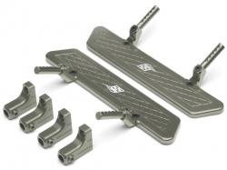 Gmade Sawback Aluminum Rock Rails Set- 1 Set Gun Metal by Boom Racing