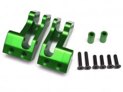 Axial Yeti Aluminum Rear 4 Link Mounts - 1 Pair Green by Boom Racing
