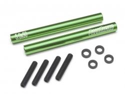 Miscellaneous All Threaded Aluminum Link Pipe Rod 5x50mm (2) w/ Set Screws & Delrin Spacers Green by Boom Racing