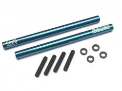Miscellaneous All Threaded Aluminum Link Pipe Rod 5x70mm (2) w/ Set Screws & Delrin Spacers Blue by Boom Racing